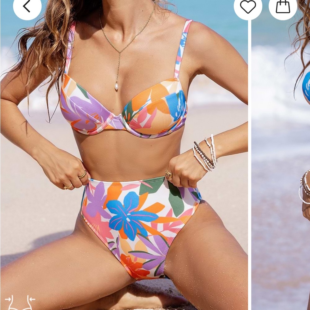 Cupshe Multicolor Floral Bikini